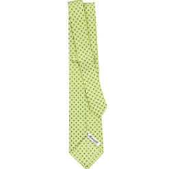 E.Marinella CRAVATTA SARTORIALE EXTRA LONG IN SETA VERDE CHIARO Microfantasia fiore Discount