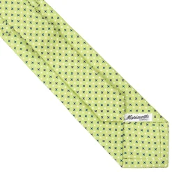 E.Marinella CRAVATTA SARTORIALE EXTRA LONG IN SETA VERDE CHIARO Microfantasia fiore Discount
