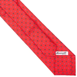 E.Marinella CRAVATTA SARTORIALE EXTRA LONG IN SETA ROSSA Microfantasia fiore Online
