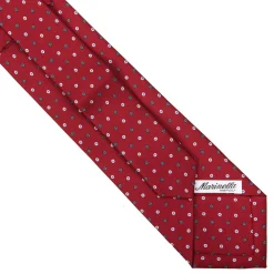 E.Marinella CRAVATTA SARTORIALE EXTRA LONG IN SETA BORDEAUX Microfantasia fiore Discount