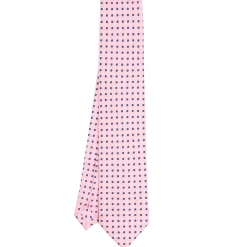 E.Marinella CRAVATTA SARTORIALE EXTRA LONG IN SETA ROSA Microfantasia fiore Discount