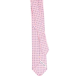 E.Marinella CRAVATTA SARTORIALE EXTRA LONG IN SETA ROSA Microfantasia fiore Discount