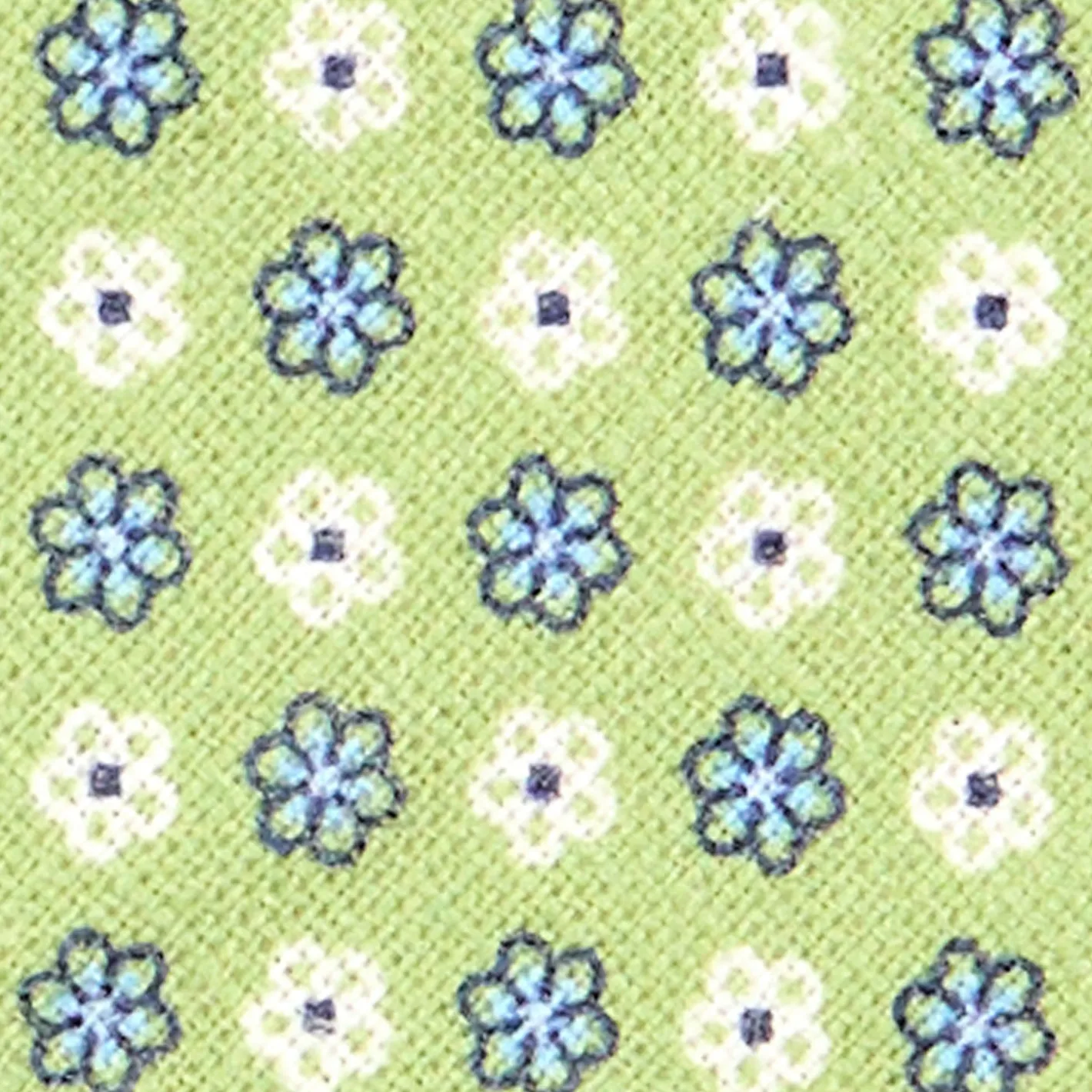 E.Marinella CRAVATTA SARTORIALE IN LINO VERDE CHIARO Microfantasia fiore Sale