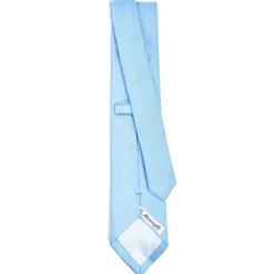 E.Marinella CRAVATTA SARTORIALE IN SETA JACQUARD AZZURRA Tinta unita Outlet