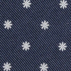 E.Marinella CRAVATTA SARTORIALE IN SETA JACQUARD BLU Con fiocco di neve Outlet