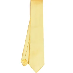 E.Marinella CRAVATTA SARTORIALE IN SETA JACQUARD GIALLA Tinta unita Hot