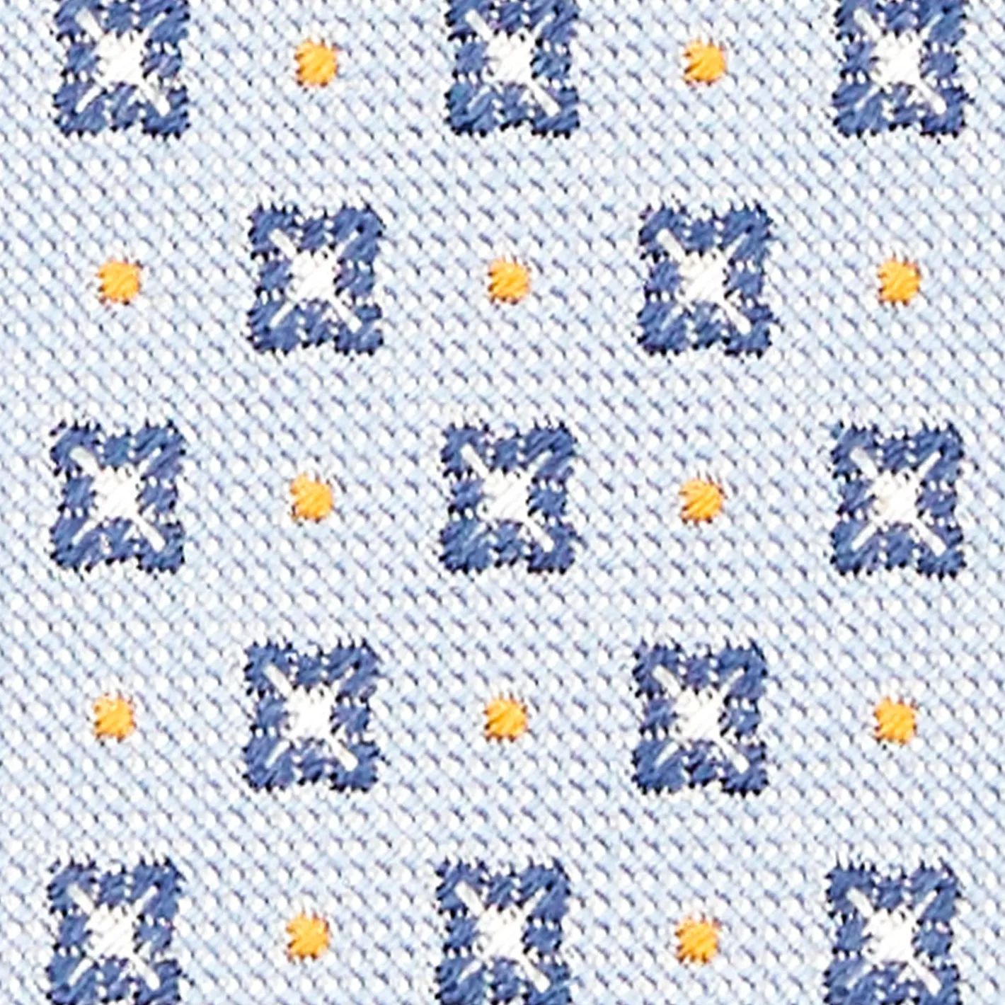 E.Marinella CRAVATTA SARTORIALE IN SETA JACQUARD AZZURRA Microfantasia fiore Sale
