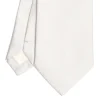 E.Marinella CRAVATTA SARTORIALE IN SETA JACQUARD BIANCA Tinta unita Sale