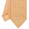 E.Marinella CRAVATTA SARTORIALE IN SETA JACQUARD ARANCIONE Microfantasia fiore