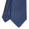 E.Marinella CRAVATTA SARTORIALE IN SETA JACQUARD BLU Tinta unita Clearance