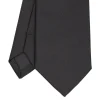 E.Marinella CRAVATTA SARTORIALE IN SETA JACQUARD NERA Tinta unita Outlet