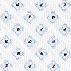 E.Marinella CRAVATTA SARTORIALE IN SETA JACQUARD BIANCA Microfantasia fiore Discount