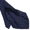 E.Marinella CRAVATTA SARTORIALE 7 PIEGHE IN SETA BLU SCURO Microfantasia fiore Online