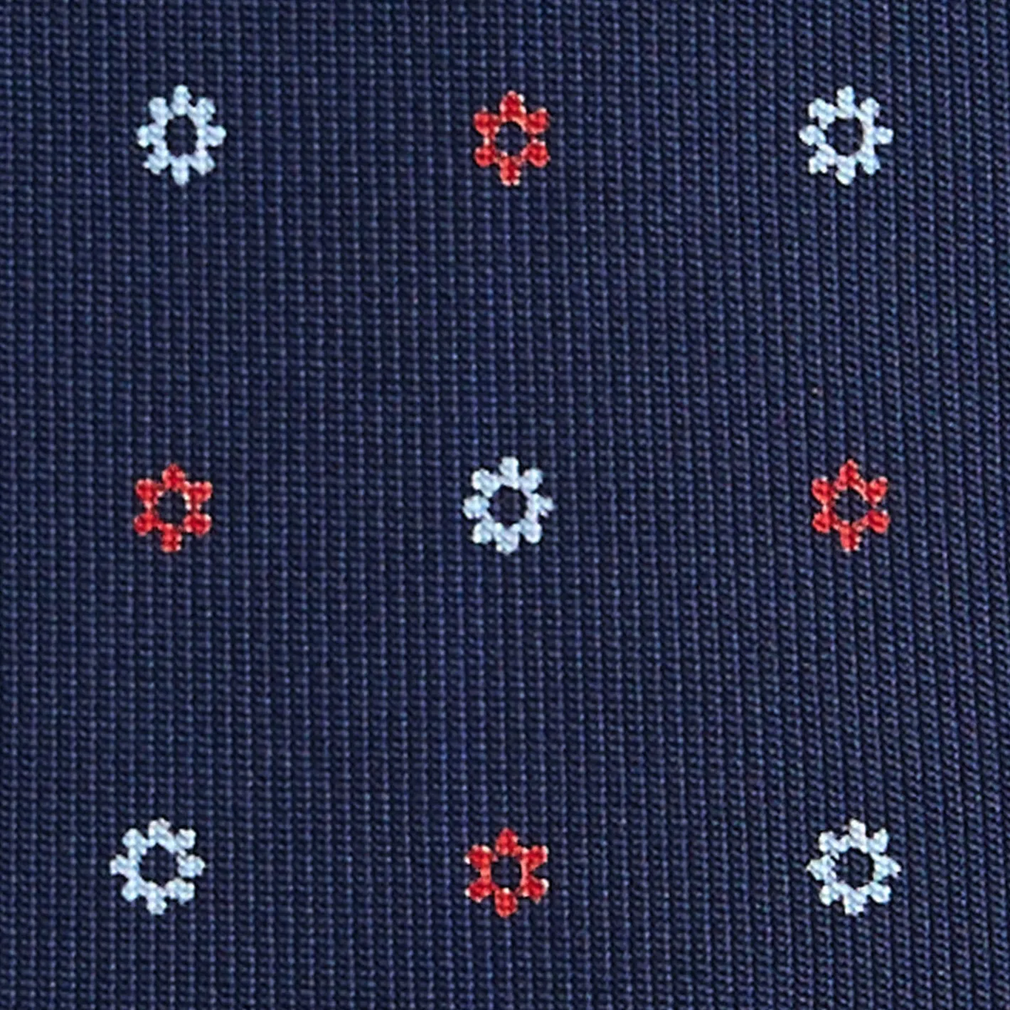 E.Marinella CRAVATTA SARTORIALE 7 PIEGHE IN SETA BLU SCURO Microfantasia fiore Online