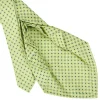 E.Marinella CRAVATTA SARTORIALE 9 PIEGHE IN SETA VERDE CHIARO Microfantasia fiore Online
