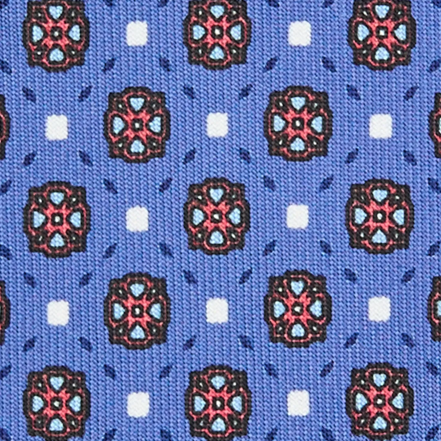 E.Marinella CRAVATTA SARTORIALE 9 PIEGHE IN SETA AZZURRO POLVERE Microfantasia fiore Sale