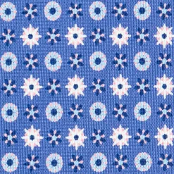 E.Marinella CRAVATTA SARTORIALE 9 PIEGHE IN SETA AZZURRO POLVERE Microfantasia fiore Discount
