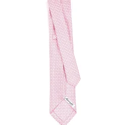 E.Marinella CRAVATTA SARTORIALE 5 PIEGHE IN SETA ROSA Microfantasia fiore Discount