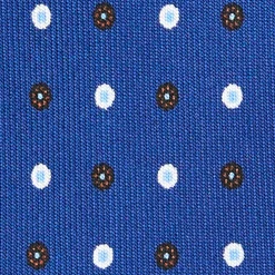 E.Marinella CRAVATTA SARTORIALE 9 PIEGHE IN SETA BLU Microfantasia fiore Sale