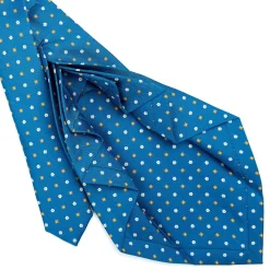 E.Marinella CRAVATTA SARTORIALE 9 PIEGHE IN SETA BLU MEDIO Microfantasia fiore Online