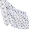E.Marinella CRAVATTA SARTORIALE 5 PIEGHE IN SETA BIANCA Microfantasia fiore Discount