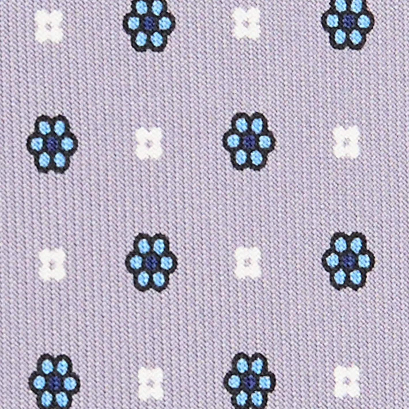 E.Marinella CRAVATTA SARTORIALE 5 PIEGHE IN SETA GRIGIO CHIARO Microfantasia fiore Discount