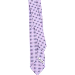 E.Marinella CRAVATTA SARTORIALE 5 PIEGHE IN SETA LILLA Microfantasia fiore Discount