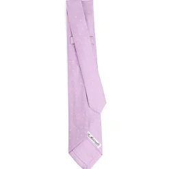 E.Marinella CRAVATTA SARTORIALE 9 PIEGHE IN SETA LILLA Microfantasia fiore Clearance