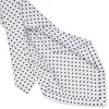 E.Marinella CRAVATTA SARTORIALE 5 PIEGHE IN SETA BIANCA Microfantasia fiore Sale