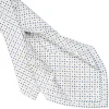 E.Marinella CRAVATTA SARTORIALE 5 PIEGHE IN SETA BIANCA Microfantasia fiore Online