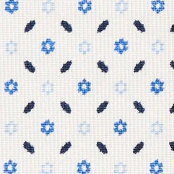 E.Marinella CRAVATTA SARTORIALE 5 PIEGHE IN SETA BIANCA Microfantasia fiore Online