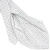 E.Marinella CRAVATTA SARTORIALE 5 PIEGHE IN SETA BIANCA Microfantasia fiore Online