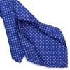 E.Marinella CRAVATTA SARTORIALE 5 PIEGHE IN SETA BLUETTE Microfantasia fiore Sale