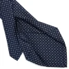 E.Marinella CRAVATTA SARTORIALE 5 PIEGHE IN SETA BLU SCUROMicrofantasia fiore Online