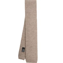 E.Marinella CRAVATTA TRICOT IN CASHMERE BEIGE Tinta unita Discount