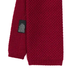 E.Marinella CRAVATTA TRICOT IN CASHMERE BORDEAUX Tinta unita Best
