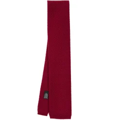 E.Marinella CRAVATTA TRICOT IN CASHMERE BORDEAUX Tinta unita Best