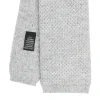 E.Marinella CRAVATTA TRICOT IN CASHMERE GRIGIO CHIARO Tinta unita Outlet