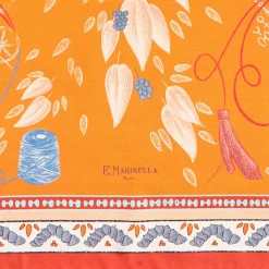 E.Marinella FOULARD ARANCIONE IN SETA E ORANGE FIBER Collezione orange fiber Online