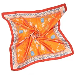 E.Marinella FOULARD ARANCIONE IN SETA E ORANGE FIBER Collezione orange fiber Online