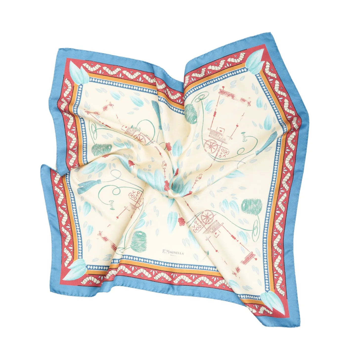 E.Marinella FOULARD BEIGE IN SETA E ORANGE FIBER Collezione orange fiber Discount