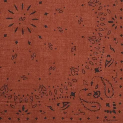 E.Marinella FOULARD IN LANA, CASHMERE E SETA 65 MARRONE Paisley Hot