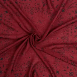 E.Marinella FOULARD IN LANA, CASHMERE E SETA 65 BORDEAUX Paisley Sale