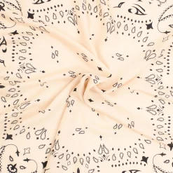 E.Marinella FOULARD IN LANA, CASHMERE E SETA 65 BIANCA Paisley Hot