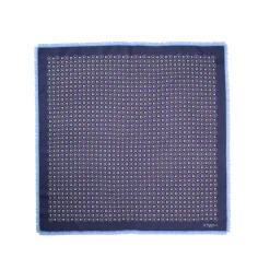E.Marinella FOULARD IN LANA, CASHMERE E SETA 65 BLU SCURO Archivio inspiration 1939 Sale