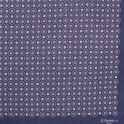 E.Marinella FOULARD IN LANA, CASHMERE E SETA 65 BLU SCURO Archivio inspiration 1939 Sale