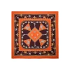 E.Marinella FOULARD IN SETA 90 ARANCIONE Elefanti portafortuna Outlet