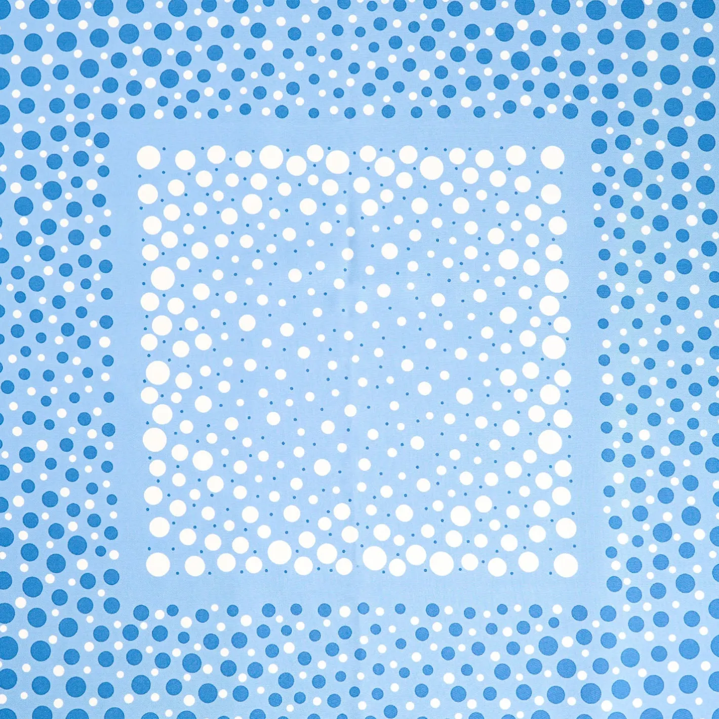 E.Marinella FOULARD IN SETA 65 AZZURRO Eleganza a pois Discount