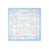 E.Marinella FOULARD IN SETA 90 AZZURRO La rosa canina