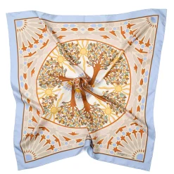 E.Marinella FOULARD IN SETA 90 AZZURRO Mosaico Outlet